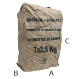 Imballo bricchette di carbonella 2,5 kg