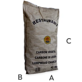 Carbone di legna argentina professional quality - Sacco da 10,0 kg - Imballo