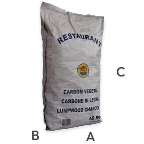 Carbone di legna argentina professional quality - Sacco da 15,0 kg - Imballo