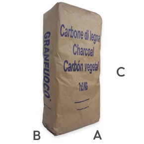 Carbonella di legna - Sacco da 3,0 kg - Imballo